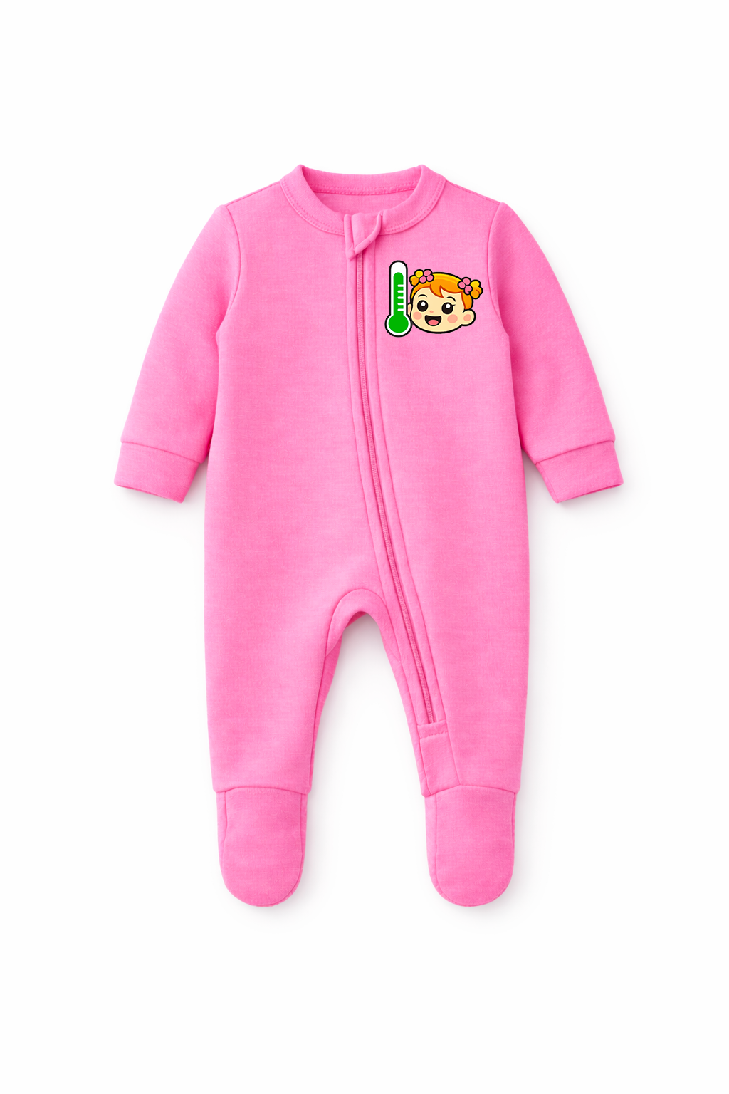 CozySense Baby bamboo zip romper for soft baby comfort